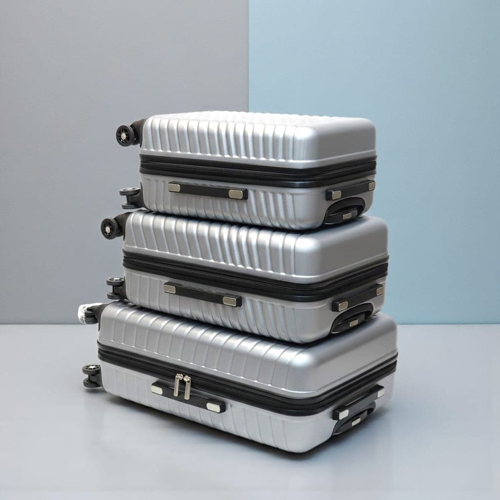 Premium Silver Hardshell Travel Luggage