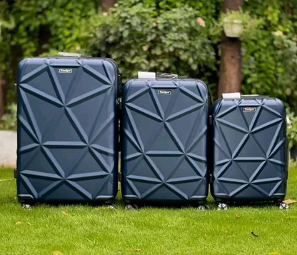 Geometric 3-Piece Hardshell Luggage Set