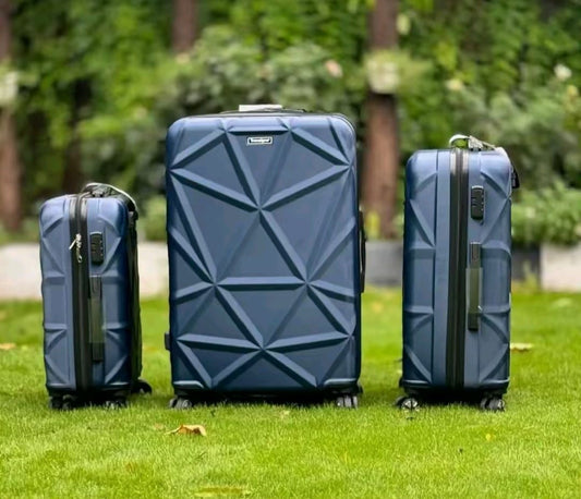 Geometric 3-Piece Hardshell Luggage Set