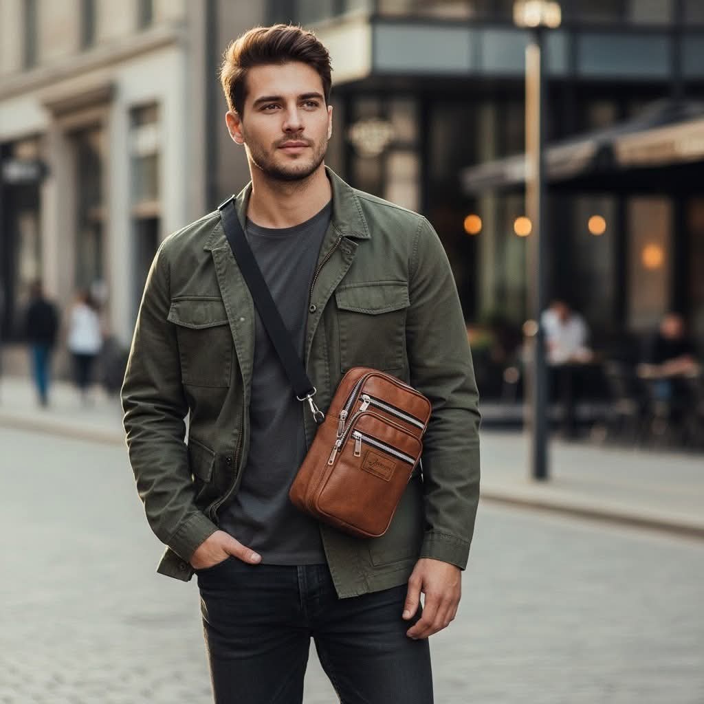 Premium Multi-Pocket Crossbody Bag