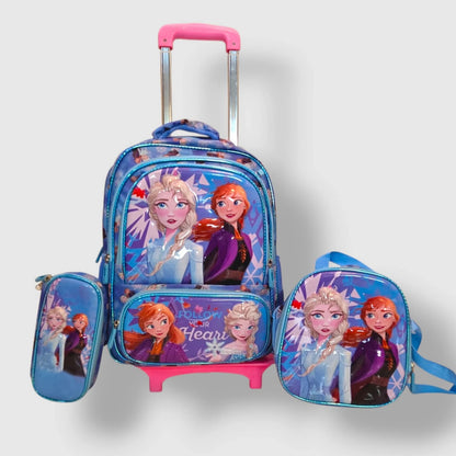 Mermaid Kids Trolley Backpack Set